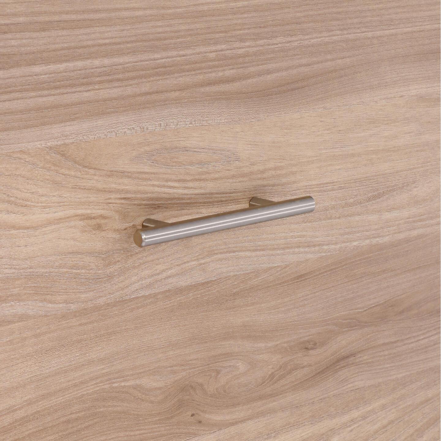 Poignée pour meubles en Acier Entraxe 96mm finition Nichel satiné - Gris / argent, Acier inoxydable - Afbeelding 5