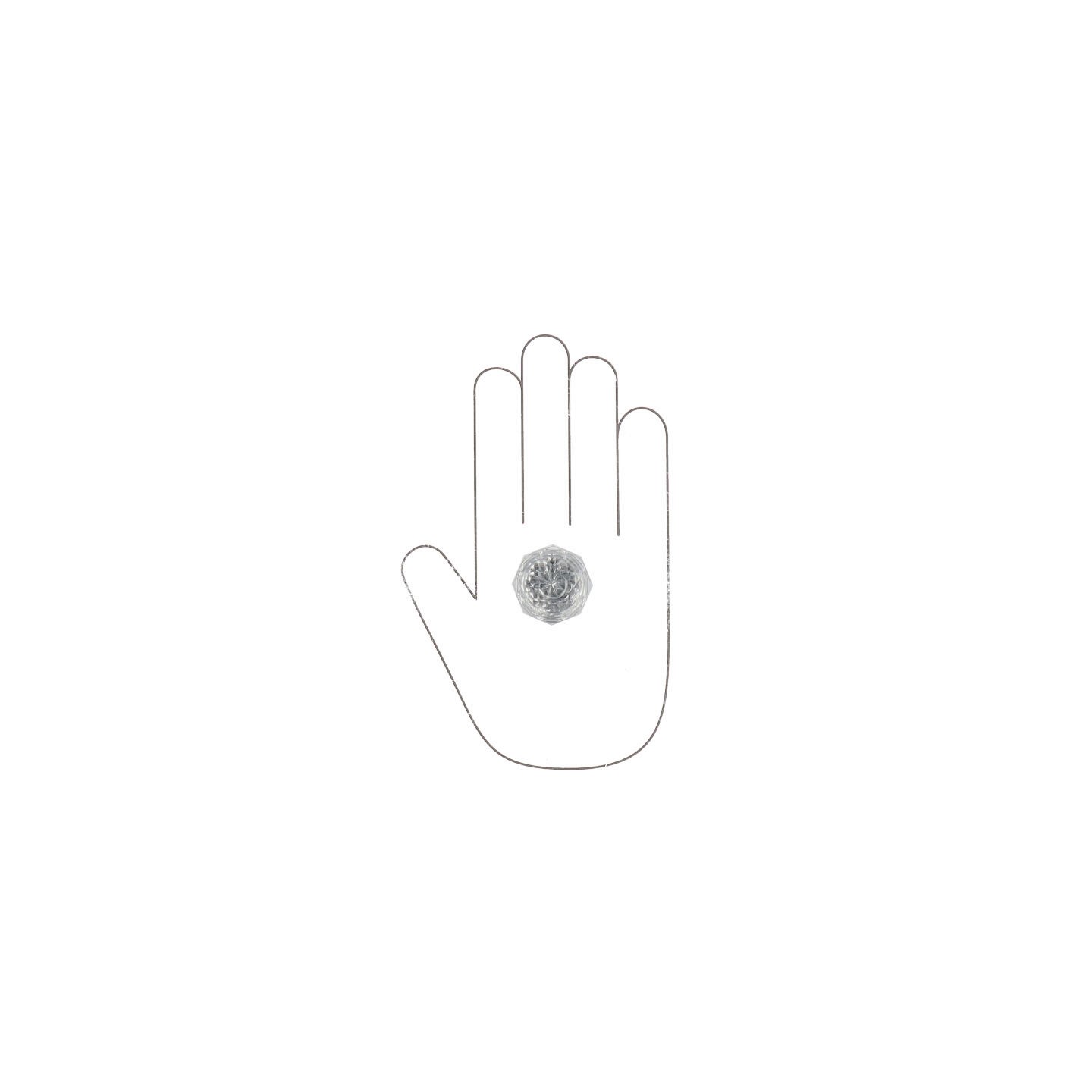Bouton pour meubles en zamac et cristal Diamètre 33mm chrome poli - Gris / argent, Zamak – Image 4