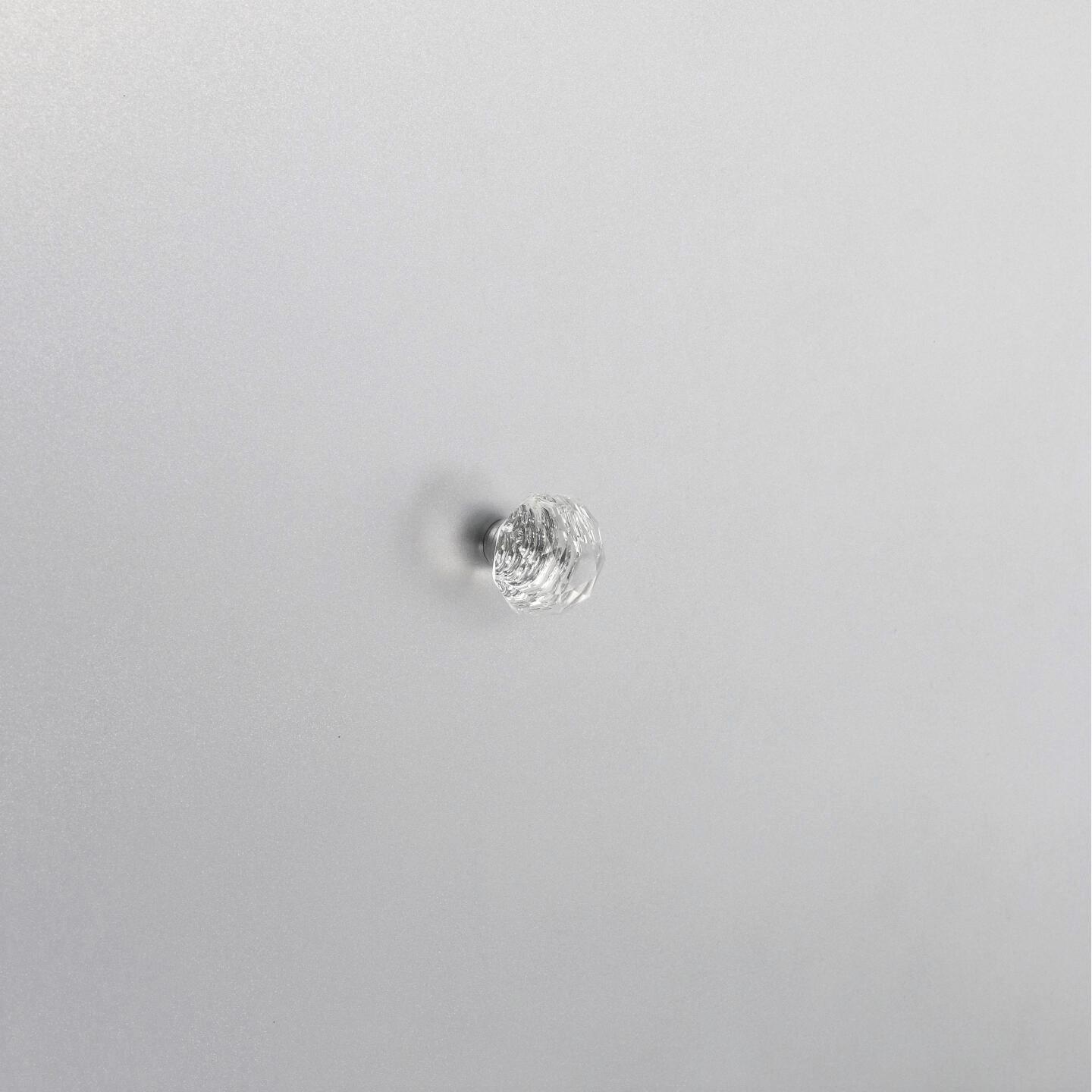 Bouton pour meubles en zamac et cristal Diamètre 33mm chrome poli - Gris / argent, Zamak – Image 5