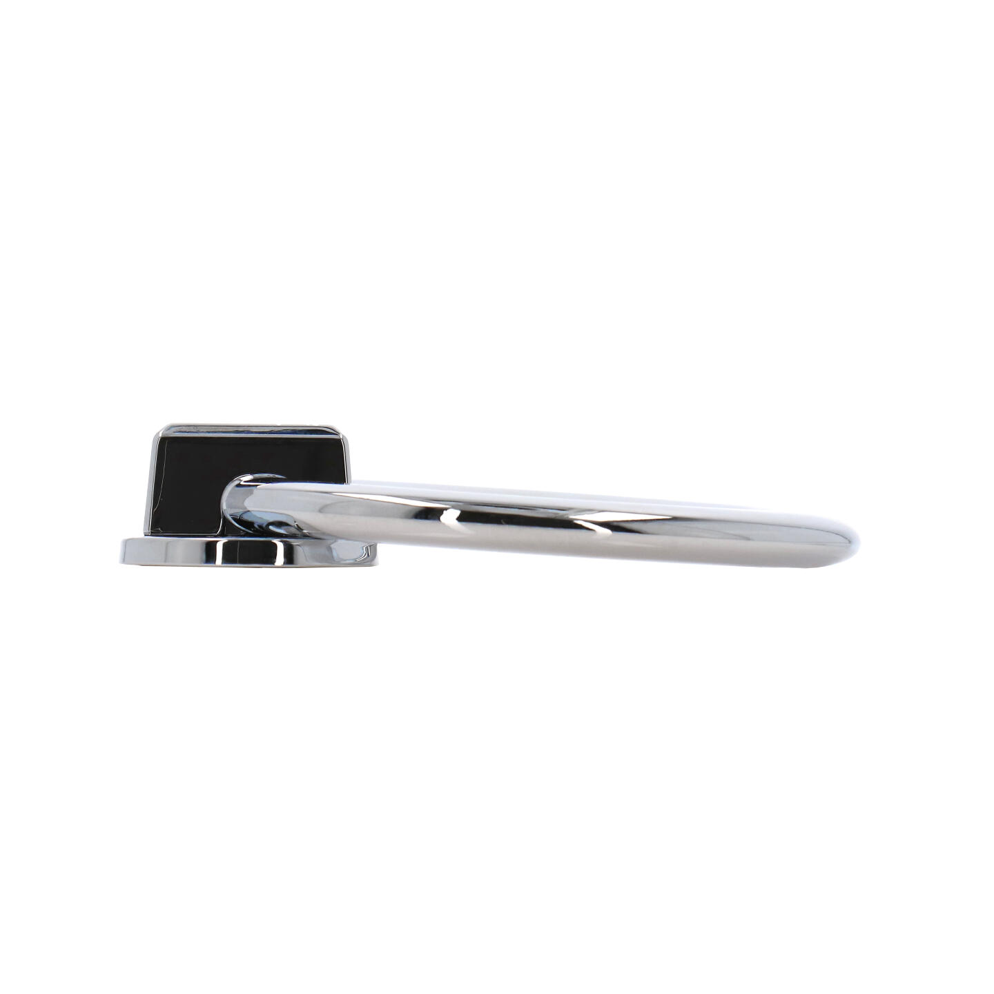 Poignée en zamac finition chrome poli. Ø90x20 mm. Élégante robuste et idéale pour chaises ou mobilier design. - Gris / argent, Zamak - Afbeelding 2