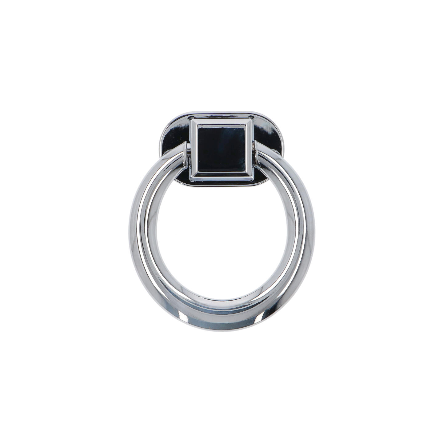 Poignée en zamac finition chrome poli. Ø90x20 mm. Élégante robuste et idéale pour chaises ou mobilier design. - Gris / argent, Zamak - Afbeelding 3