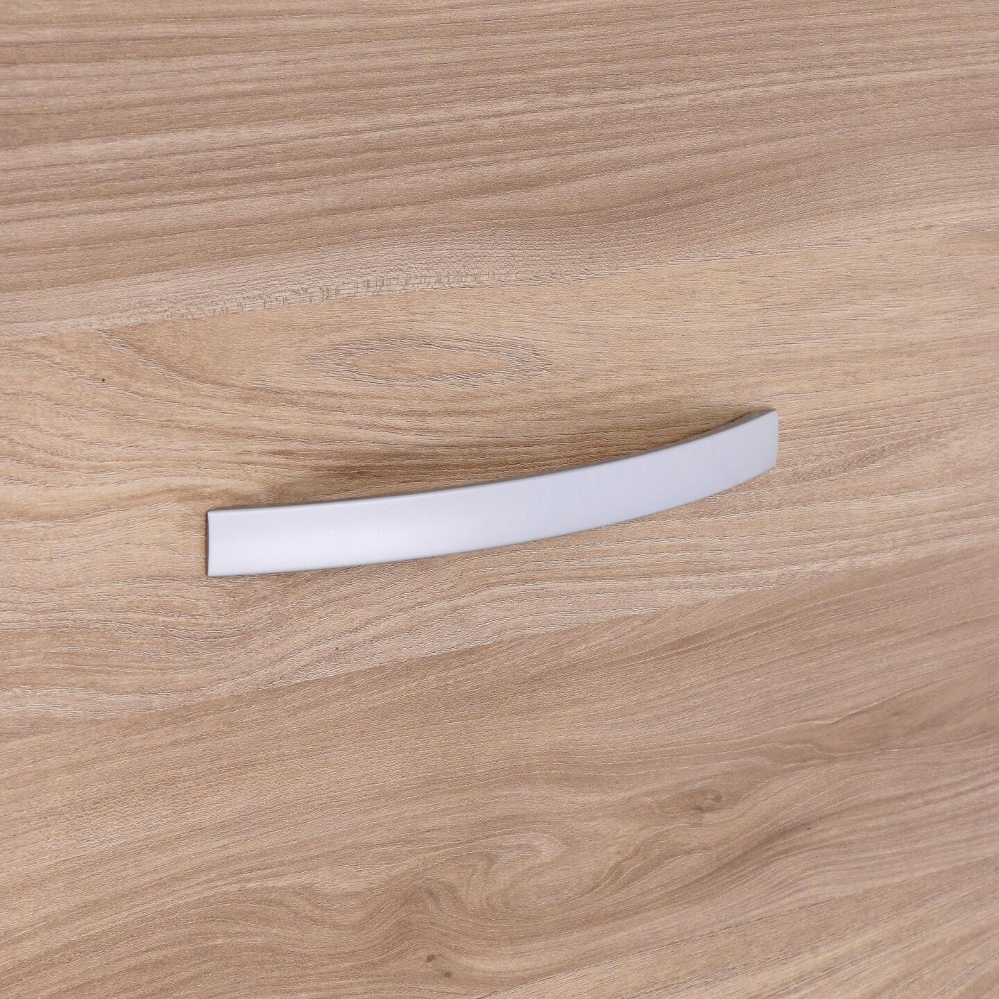 Poignée pour meubles en zamac Entraxe 160mm Aluminium mat verni - Gris / argent, Zamak - Afbeelding 5