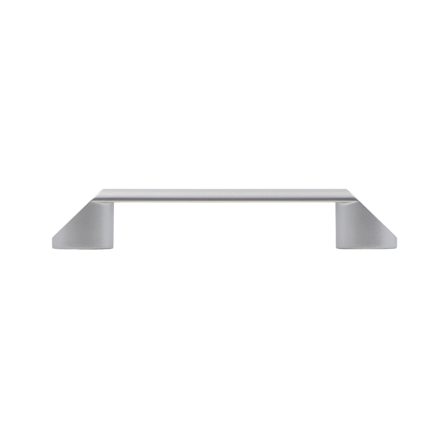 Poignée pour meubles en zamac Entraxe 96mm Aluminium mat verni - Gris / argent, Zamak - Image 2