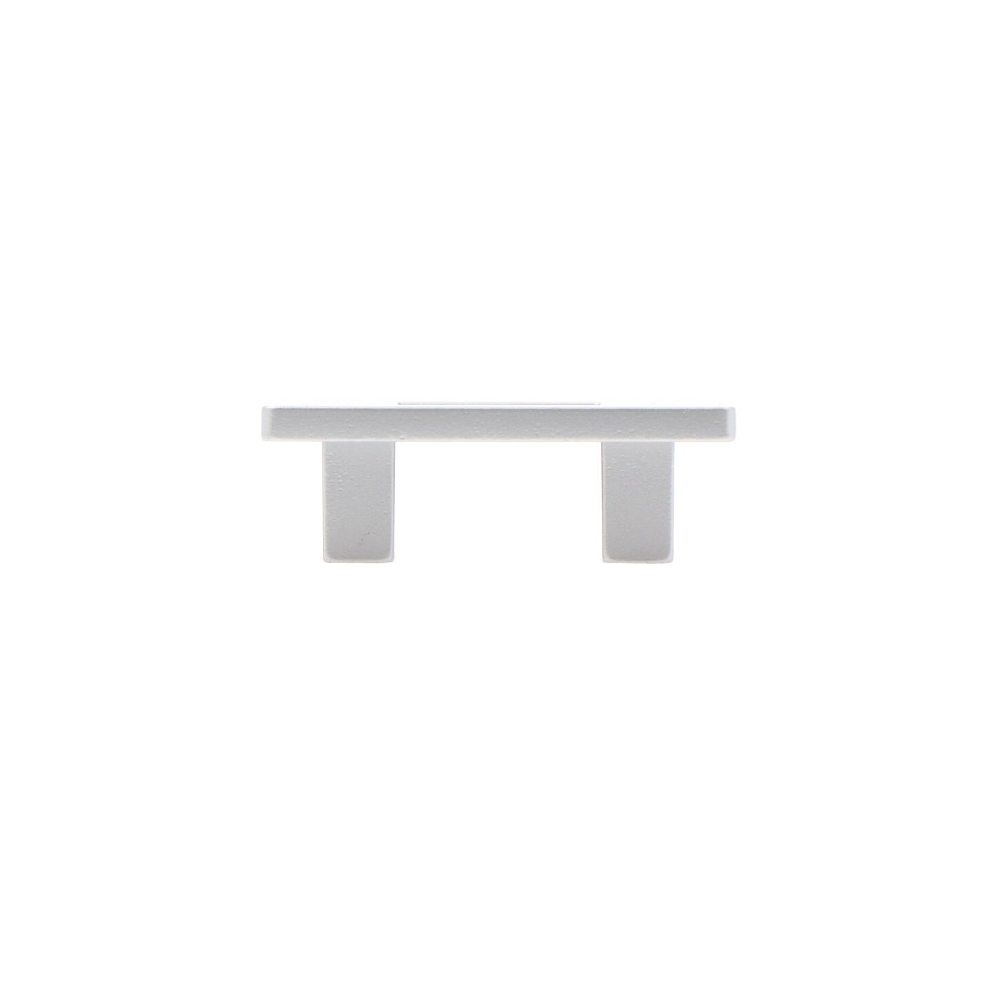 Poignée pour meubles en zamac Entraxe 32mm Aluminium mat verni - Gris / argent, Zamak - imagine 2