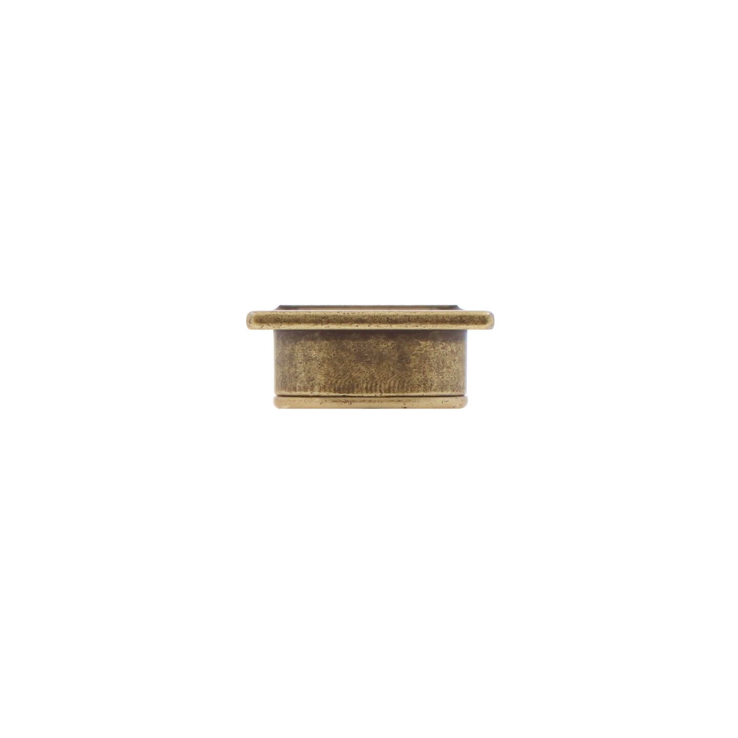 Poignée encastrée en zamac Entraxe 96mm Florence antique - Marron, Zamak - imagine 2
