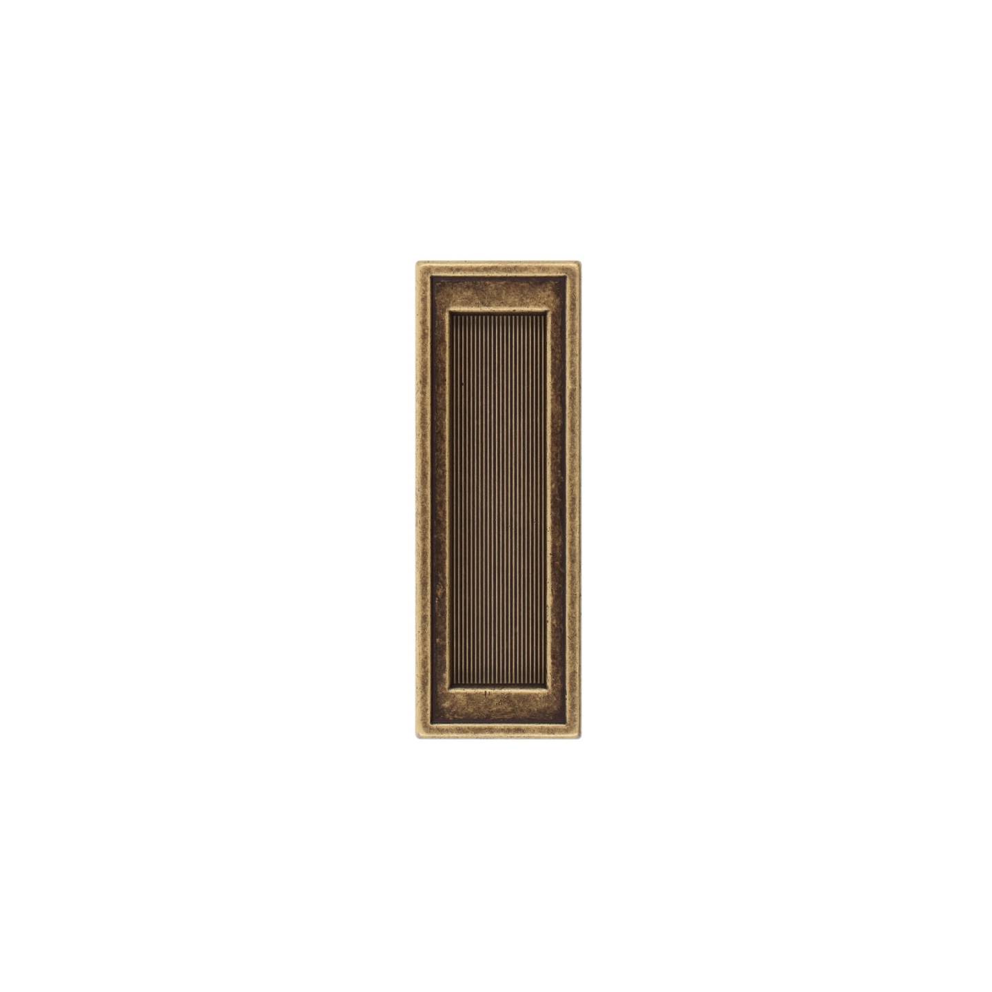 Poignée encastrée en zamac Entraxe 96mm Florence antique - Marron, Zamak - imagine 3