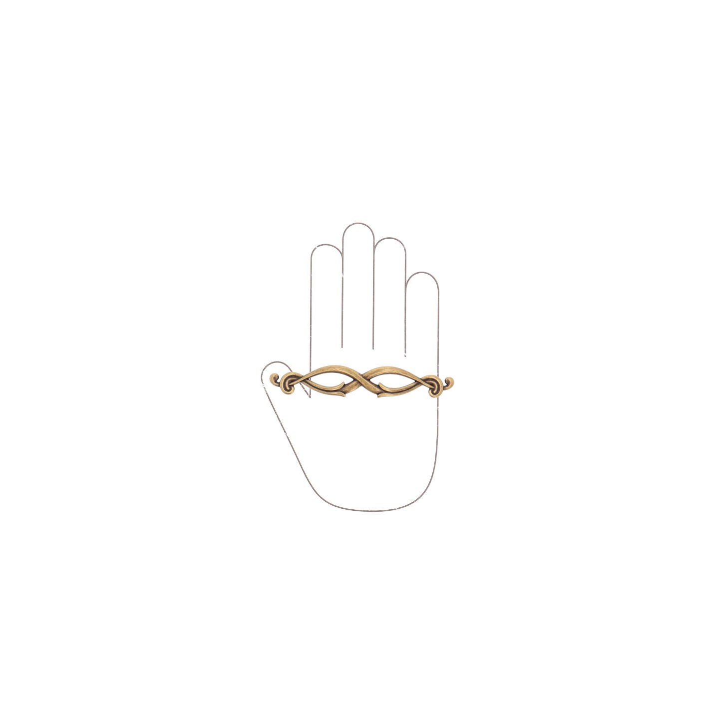 Poignée pour meubles en zamac Entraxe 96mm Florence antique - Marron, Zamak - imagine 4