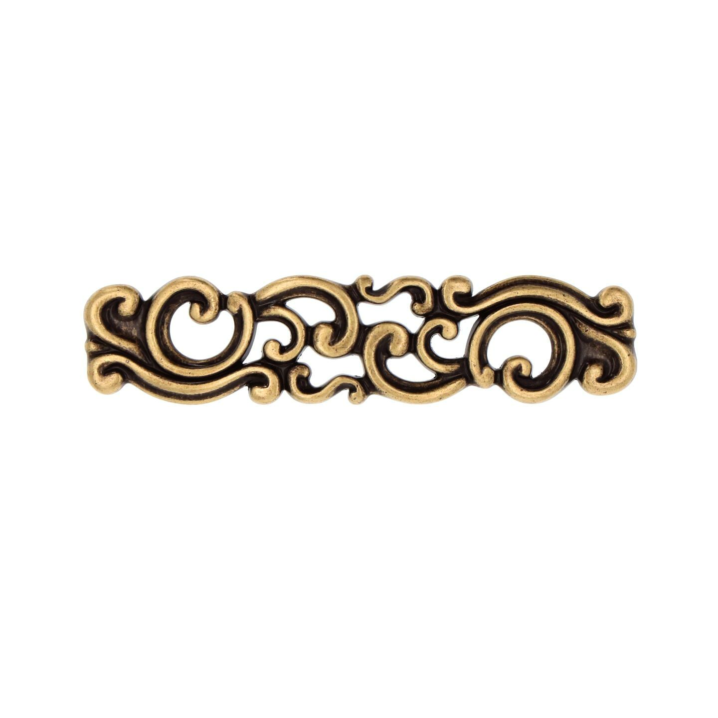 Poignée pour meubles en zamac Entraxe 96mm Florence antique - Marron, Zamak - Afbeelding 3