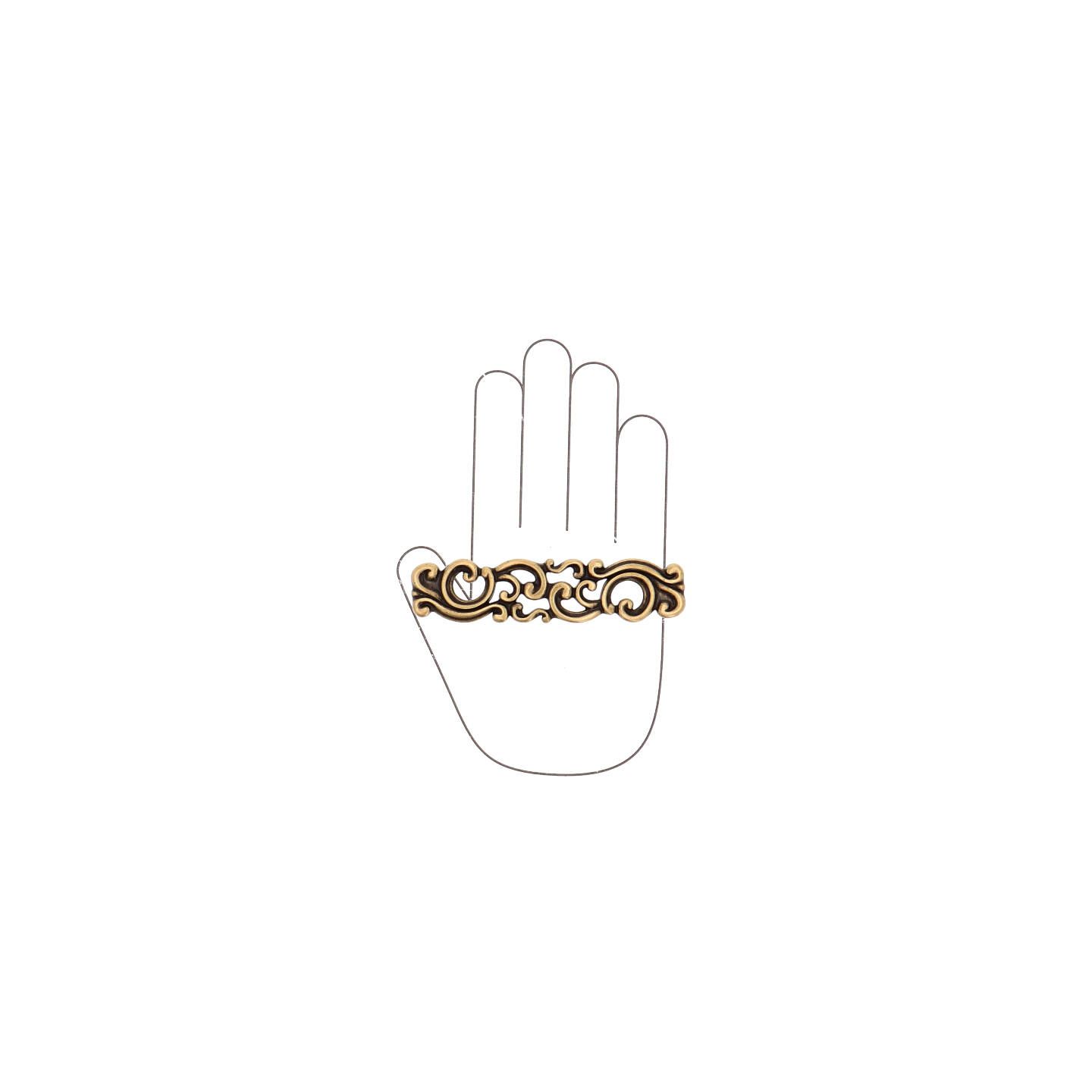 Poignée pour meubles en zamac Entraxe 96mm Florence antique - Marron, Zamak - Afbeelding 4