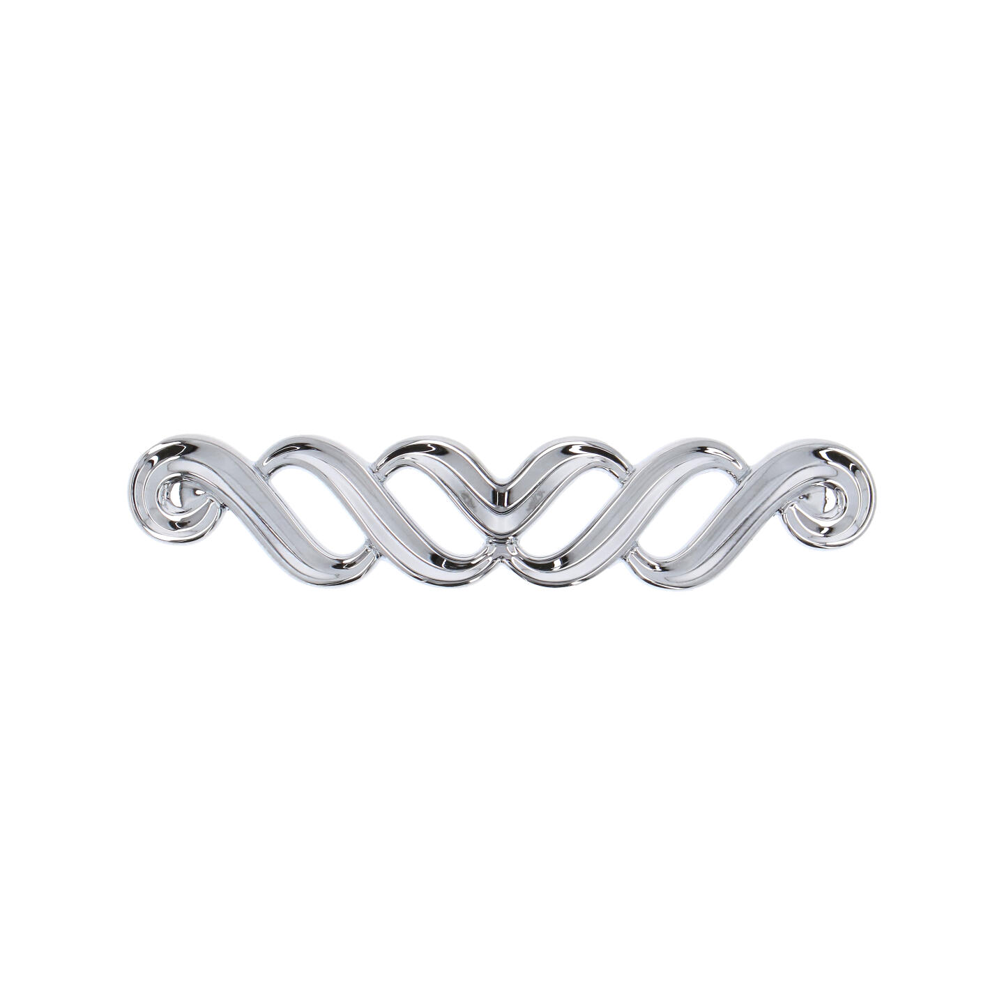 Poignée pour meubles en zamac Entraxe 96mm chrome poli - Gris / argent, Zamak - imagine 3