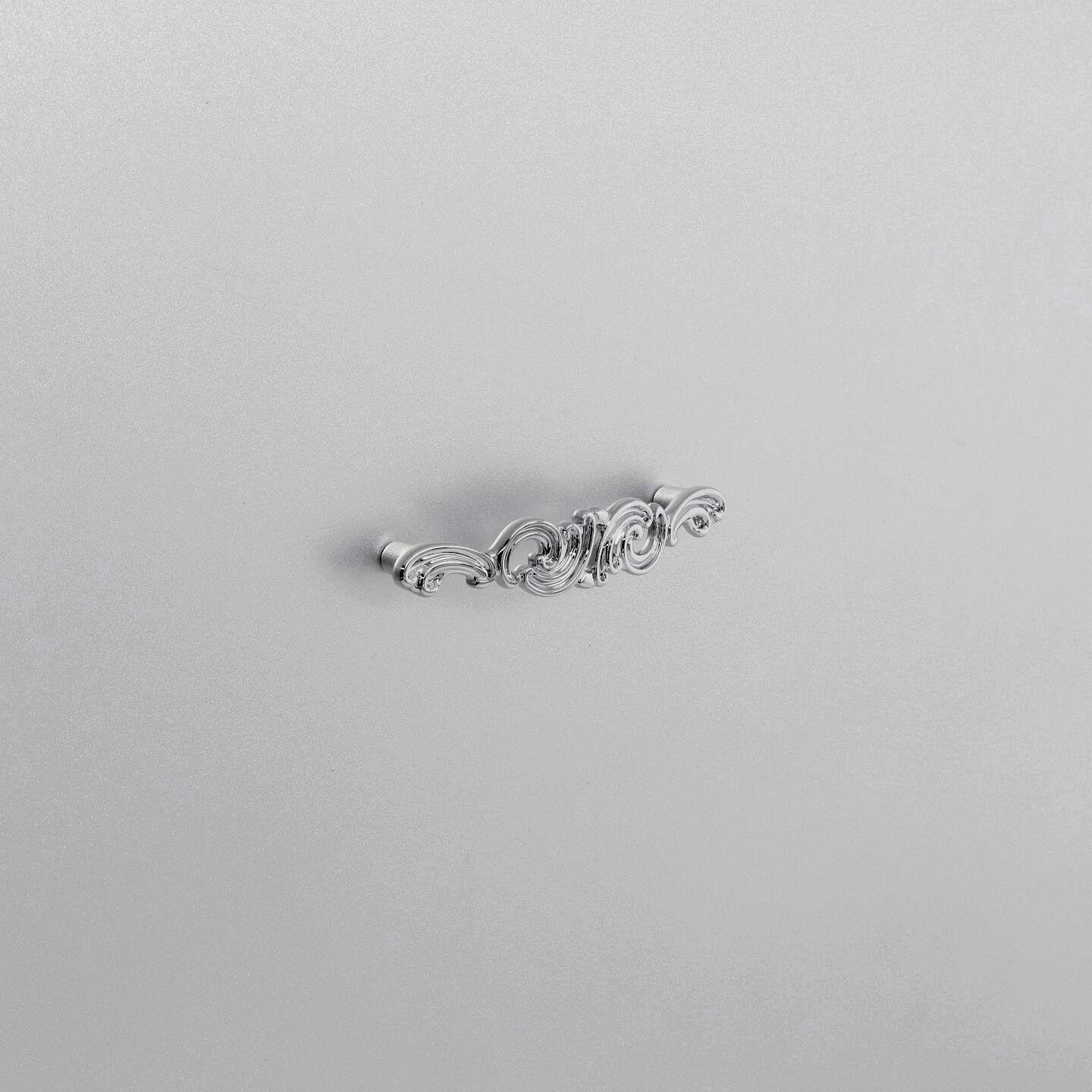 Poignée pour meubles en zamac Entraxe 96mm chrome poli - Gris / argent, Zamak - imagine 5