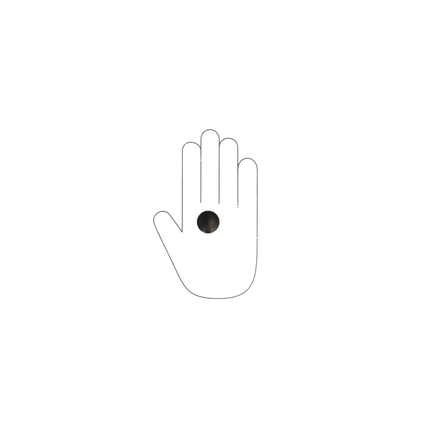 Bouton pour meubles en zamac Diamètre 25mm Vernis noir mat - Zamak - imagine 4