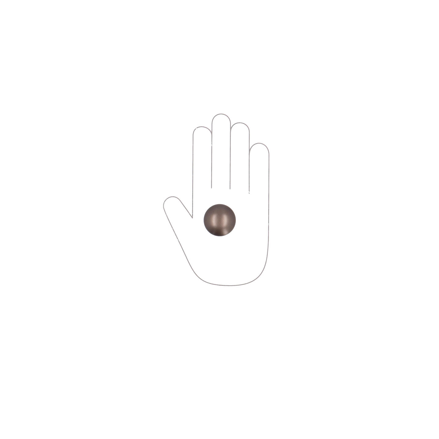 Bouton pour meubles en zamac Diamètre 35mm Brun alu - Marron, Zamak - imagine 4