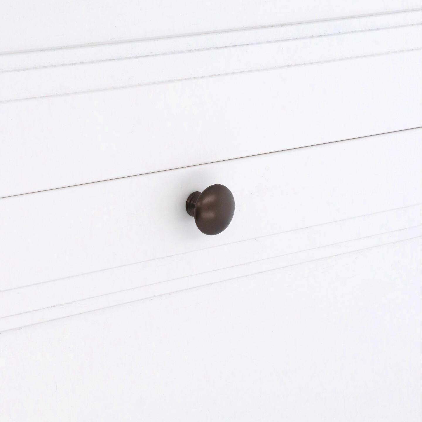 Bouton pour meubles en zamac Diamètre 35mm Brun alu - Marron, Zamak - imagine 5