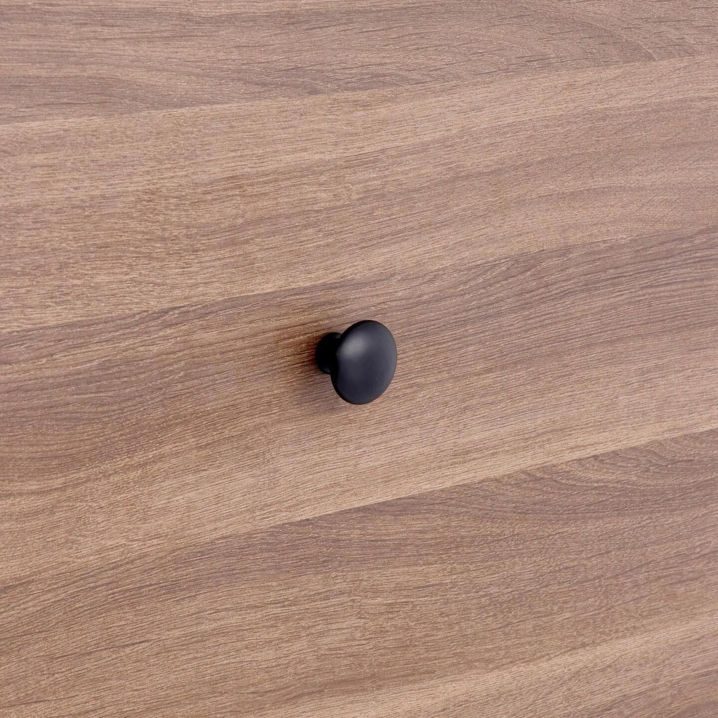 Bouton pour meubles en zamac Diamètre 35mm Vernis noir mat - Zamak - Afbeelding 5