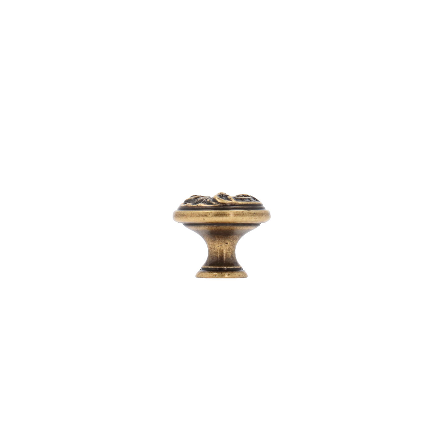 Bouton pour meubles en zamac Diamètre 25mm Florence antique - Marron, Zamak - imagine 2