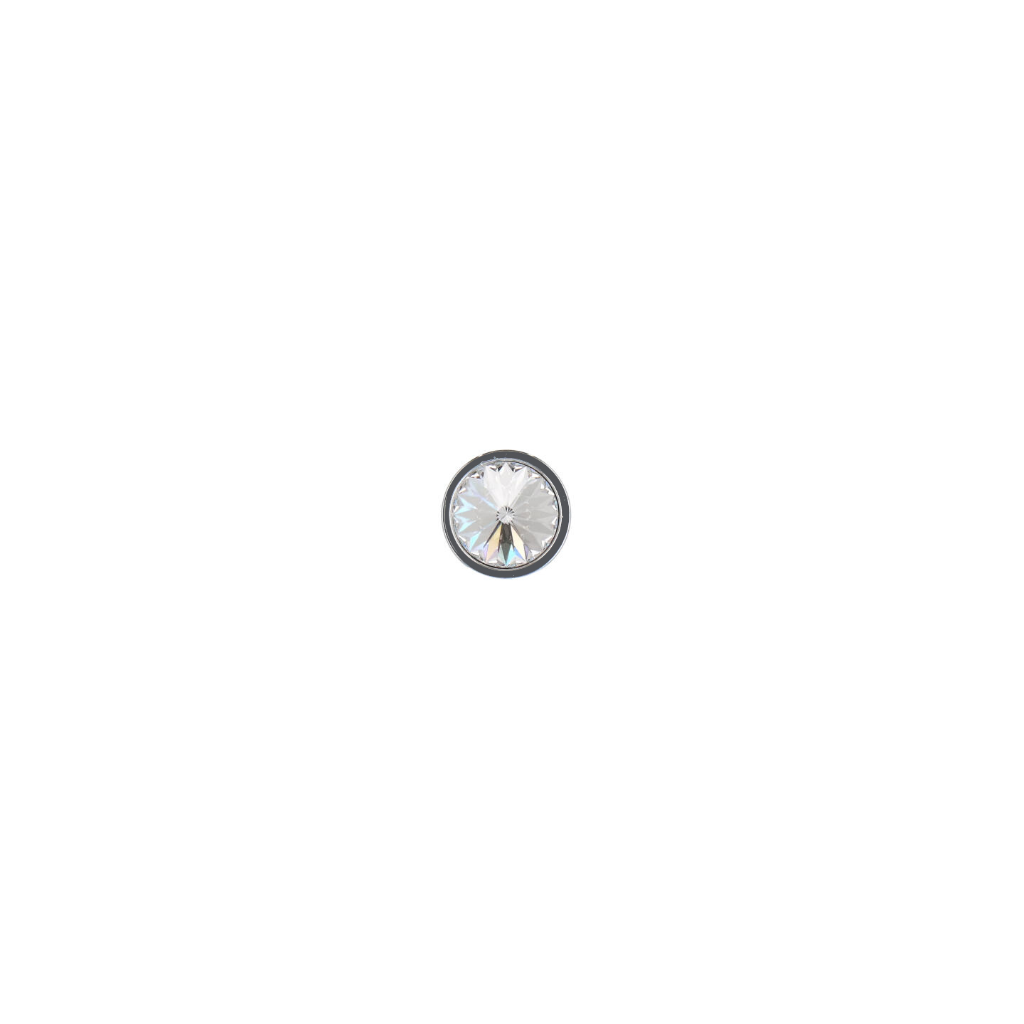 Bouton pour meubles en zamac et cristal Diamètre 17mm chrome poli - Gris / argent, Zamak - Afbeelding 3