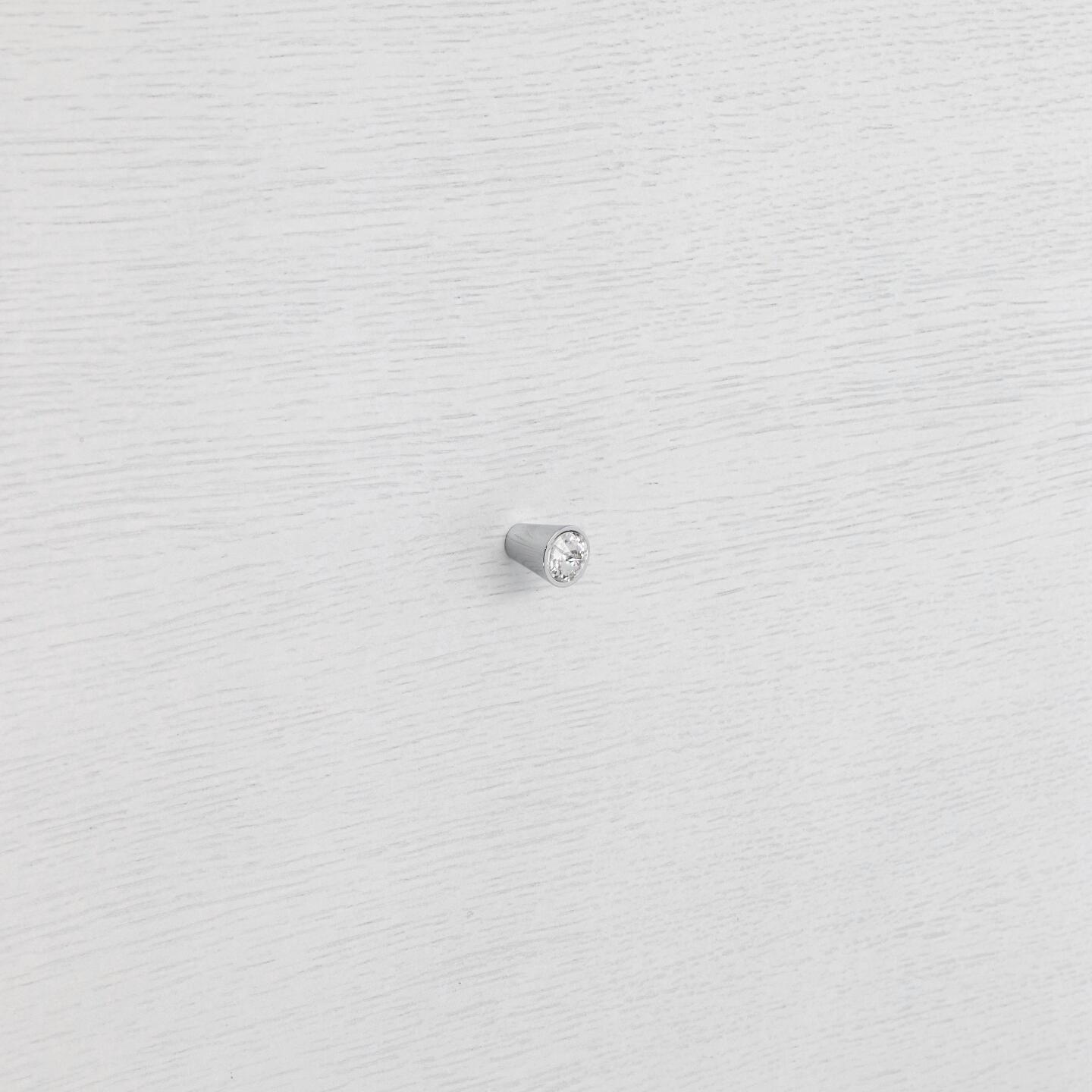 Bouton pour meubles en zamac et cristal Diamètre 17mm chrome poli - Gris / argent, Zamak - Afbeelding 5