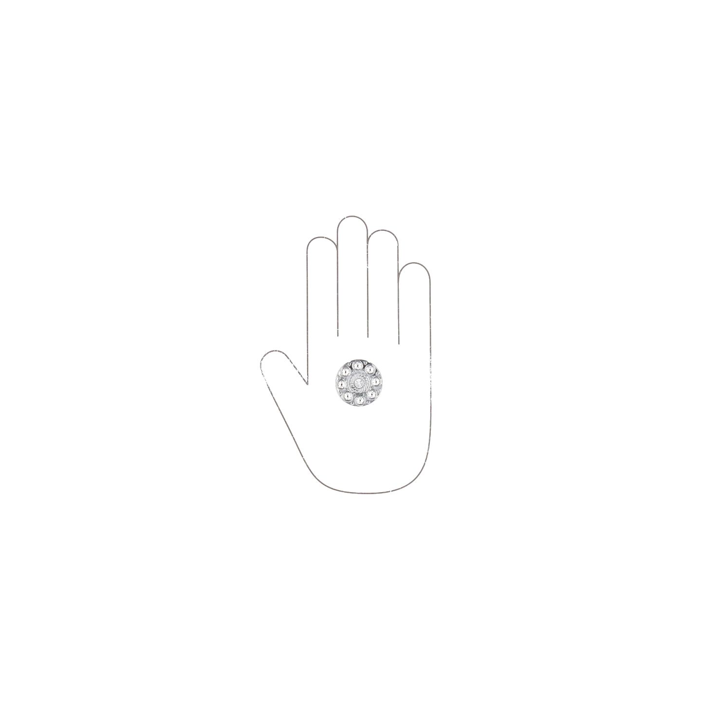 Bouton pour meubles en zamac et cristal Diamètre 32mm chrome poli - Gris / argent, Zamak - Image 4