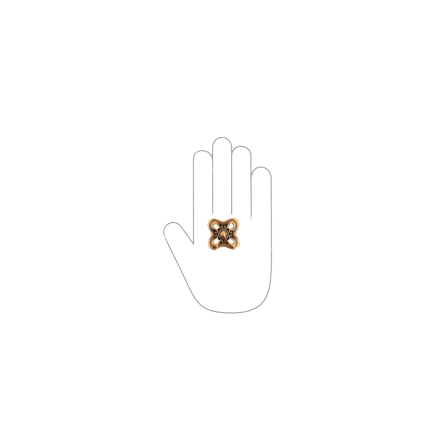 Bouton pour meubles en zamac Diamètre 34mm x 25 orvale - Orange / cuivré, Zamak - imagine 4