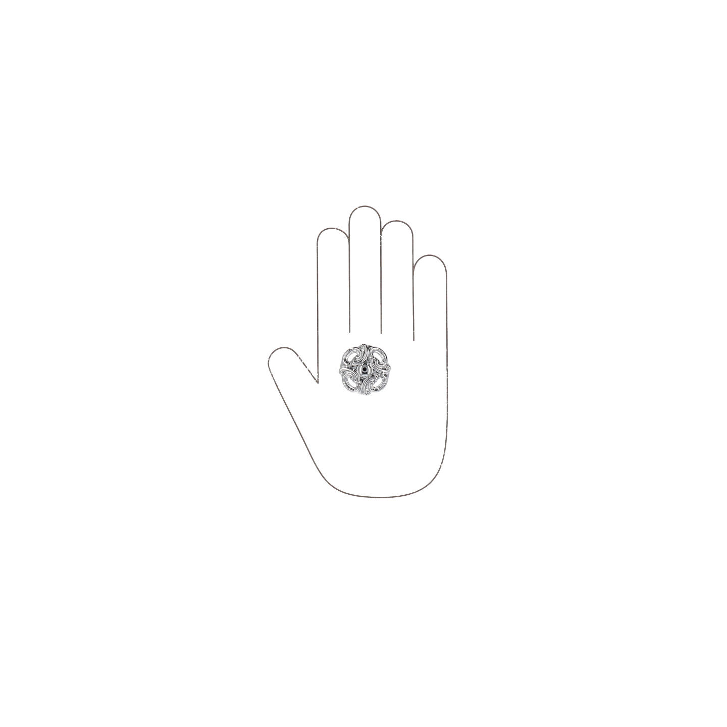 Bouton pour meubles en zamac Diamètre 34mm chrome poli - Gris / argent, Zamak - Image 4