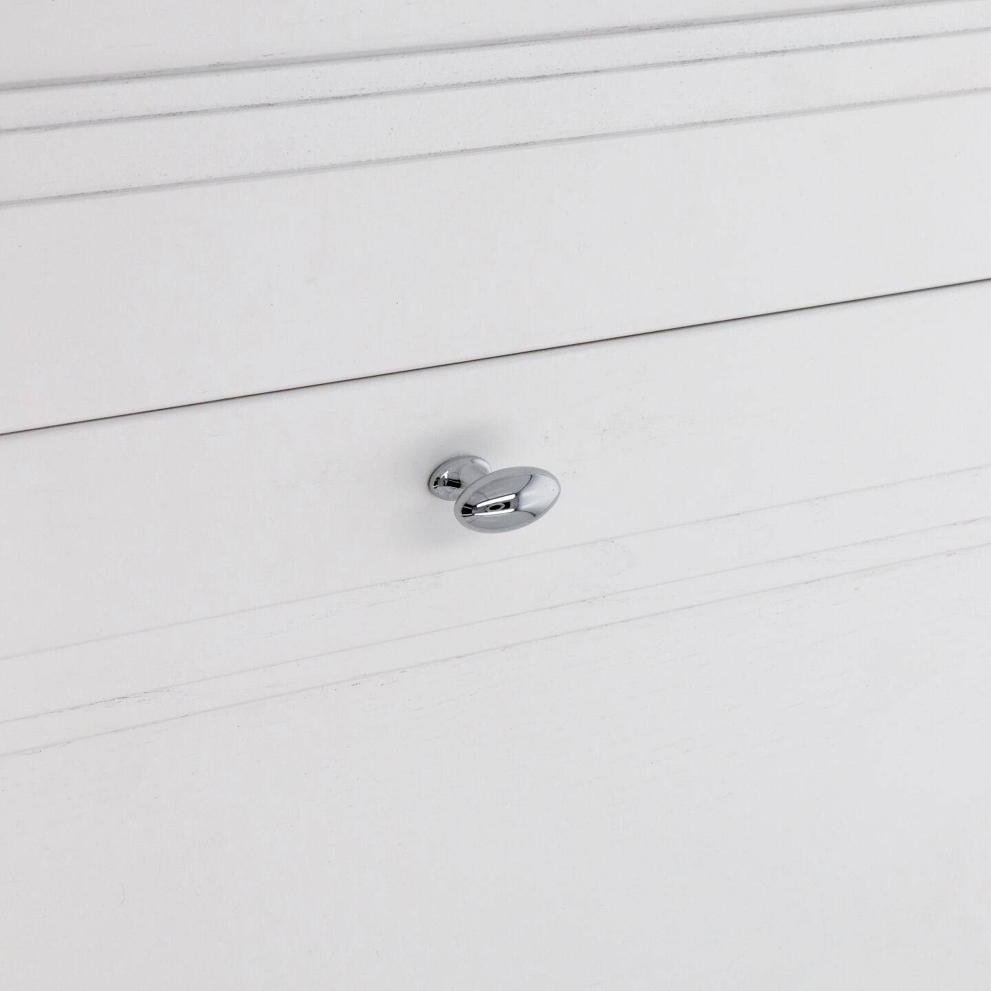 Bouton pour meubles en zamac Diamètre 37mm chrome poli - Gris / argent, Zamak - imagine 5