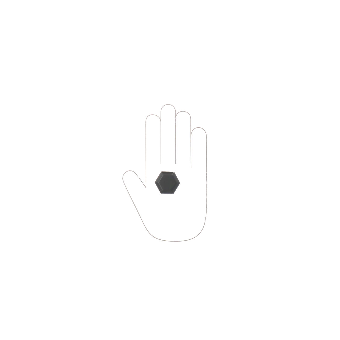 Bouton pour meubles en zamac Diamètre 35mm Vernis noir mat - Zamak - imagine 4