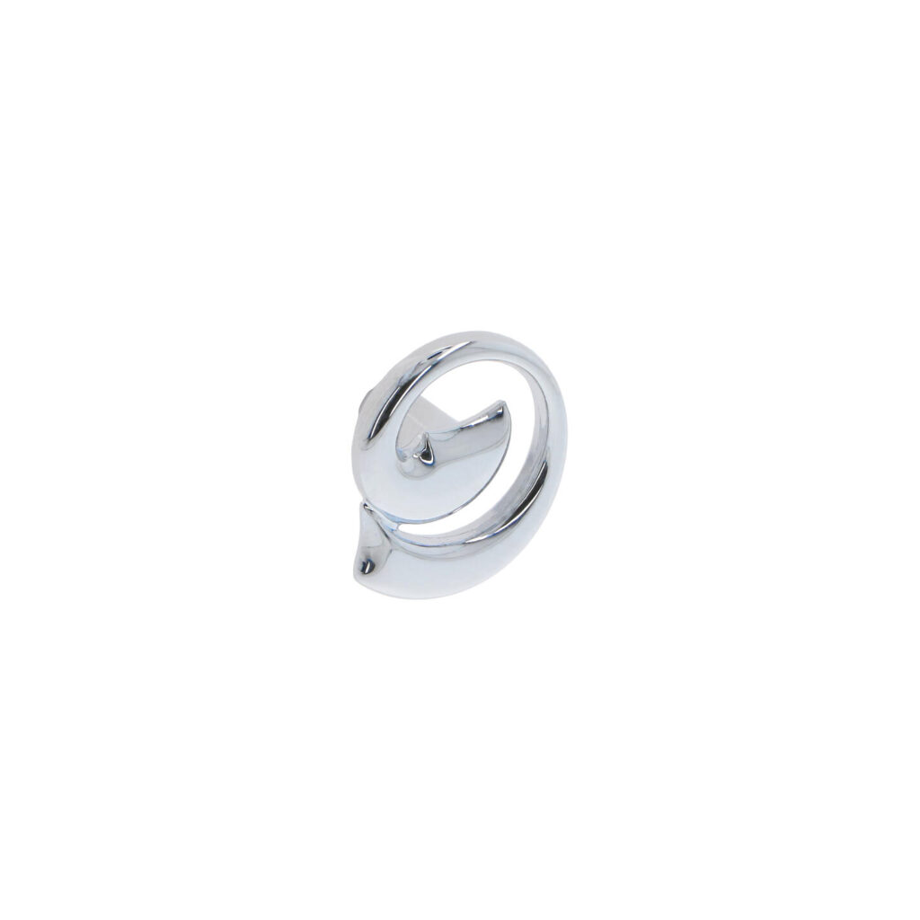 Bouton pour meubles en zamac Diamètre 31mm x 21 chrome poli Lot de 25 - Gris / argent, Zamak