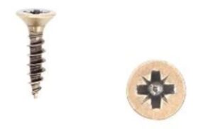 1 kit composés de 6 vis 4X18 mm galvanisé Florence antique Lot de 25 - Marron, Zinc