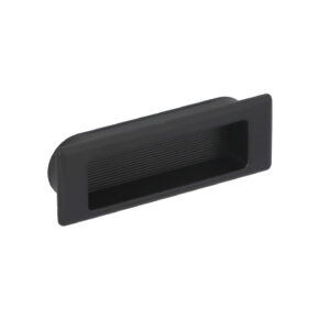 Poignée encastrée en zamac Entraxe 75mm Vernis noir mat – Zamak