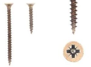 1 kit composés de 2 vis 4x25 mm + 2 vis 4x50 mm Florence antique Lot de 25 - Marron, Zinc