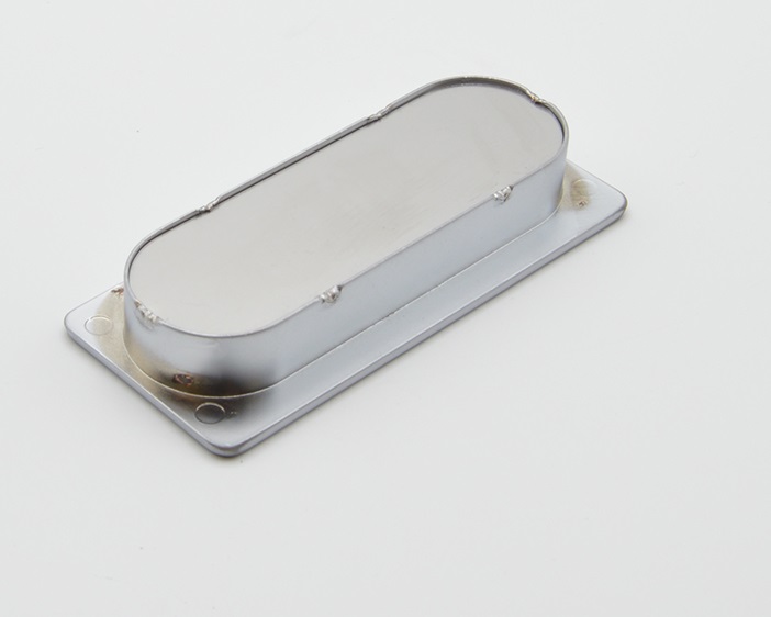 Poignée cuvette rectangulaire de meuble en zamac 83x36 mm CHROMÉ MAT - Jaune / doré, Zamak - Afbeelding 4