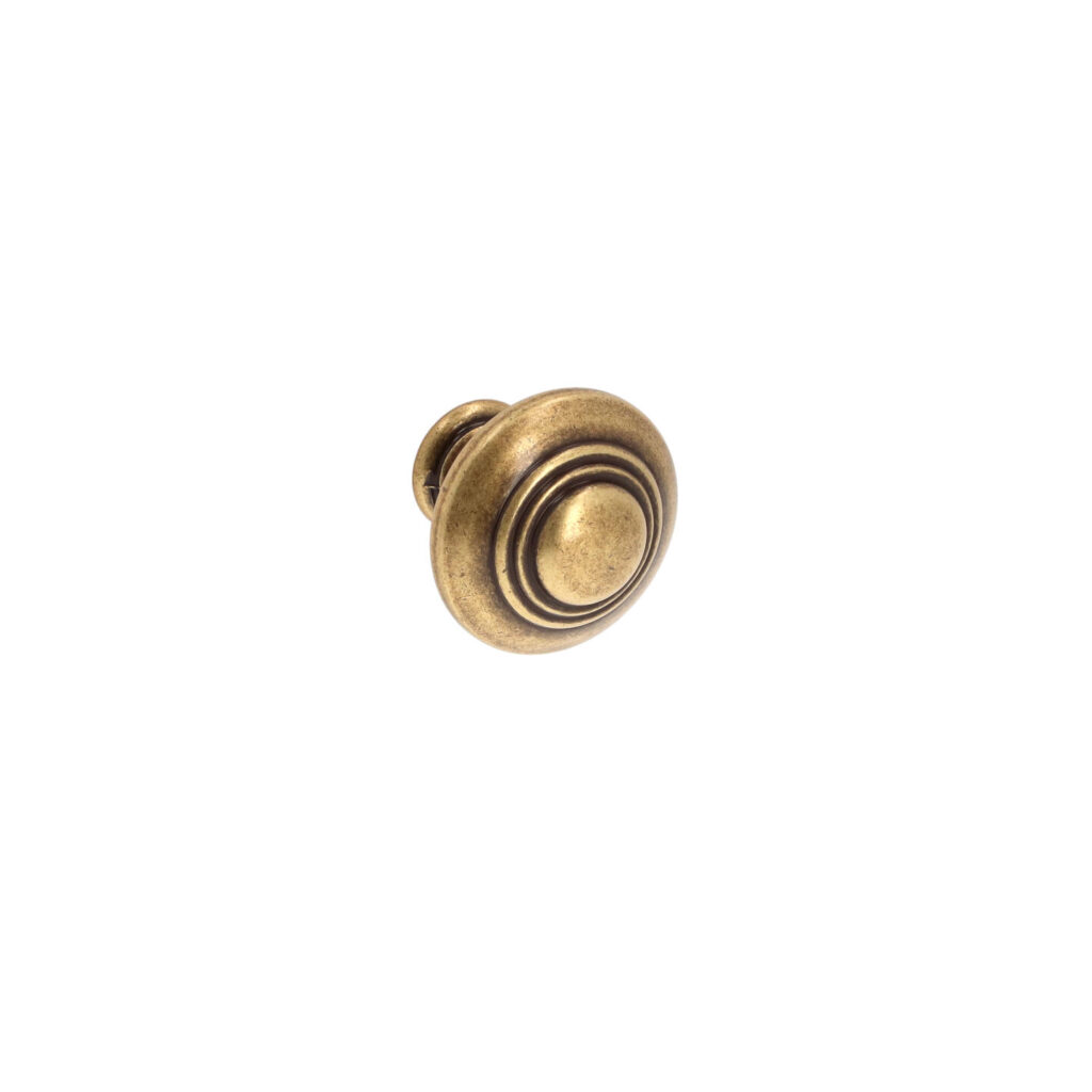 Bouton pour meubles en zamac Diamètre 30mm Florence antique Lot de 25 - Marron, Zamak