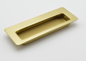 Poignée cuvette rectangulaire de meuble en zamac 115x42 mm DORE  Lot de 25 - Jaune / doré, Laiton