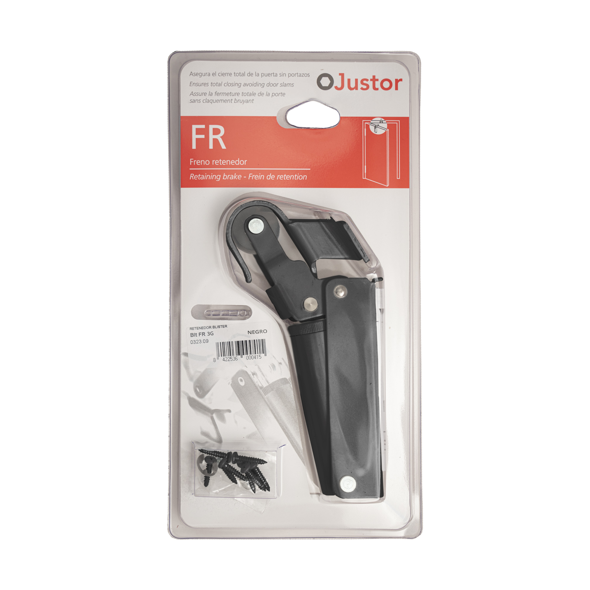 Frein rétention Réglable force 80 a 115 N, aluminium anodisé noir, pour porte jusqu’à 100 KG. - Afbeelding 4