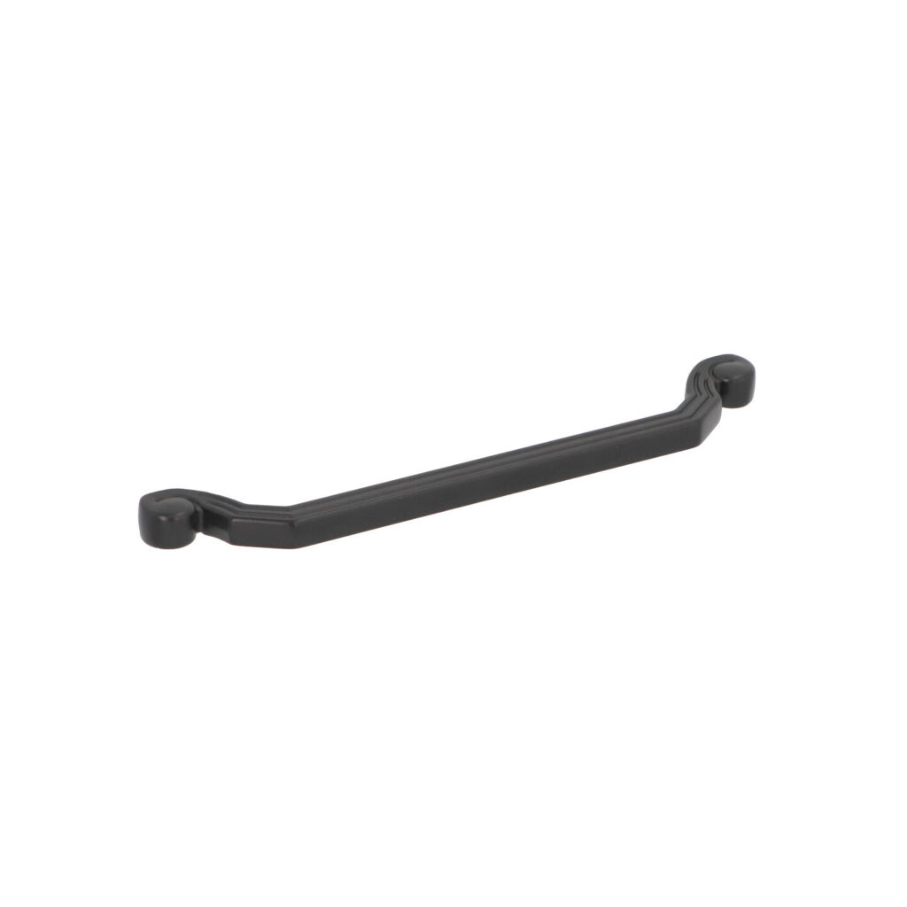 Poignée pour meubles en zamac Entraxe 160mm Vernis noir mat Lot de 6 - Zamak