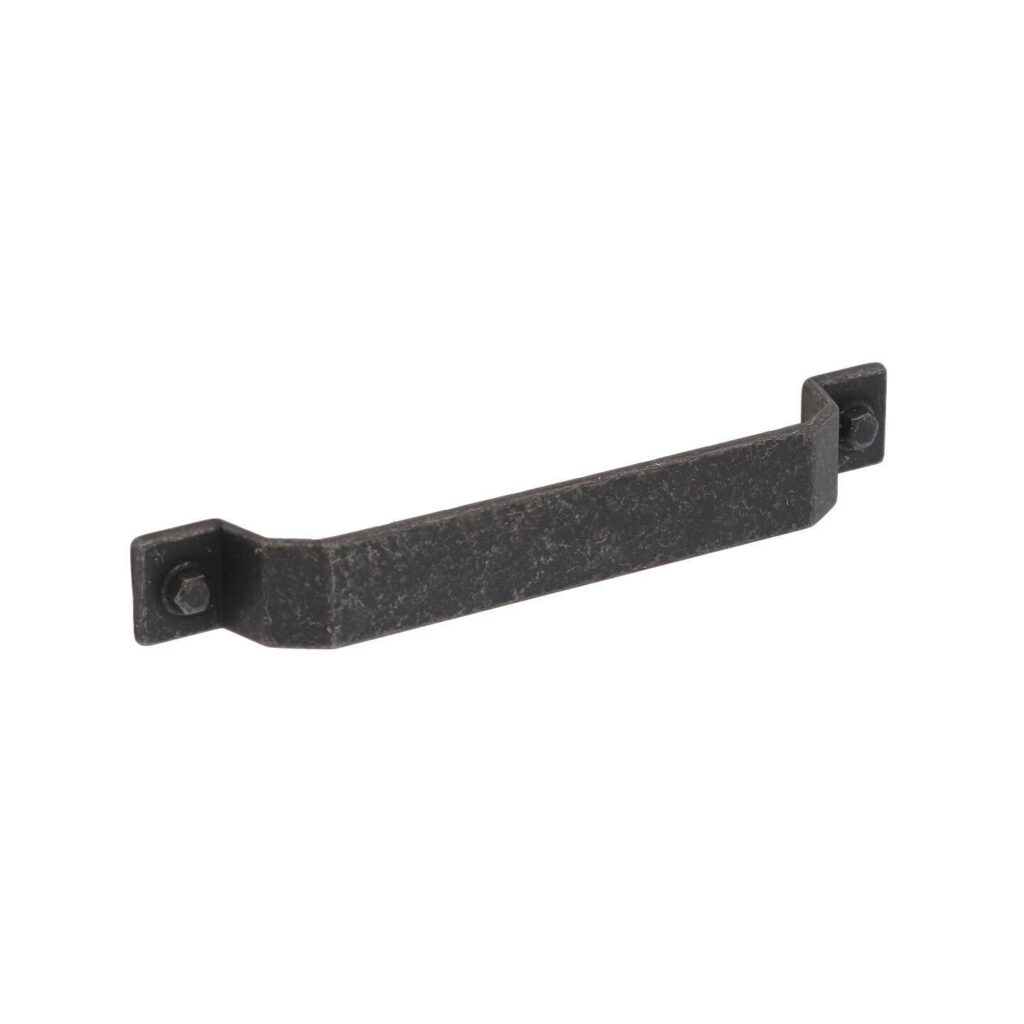 Poignée pour meubles en zamac Entraxe 160mm Fer noir vintage Lot de 25 - Zamak