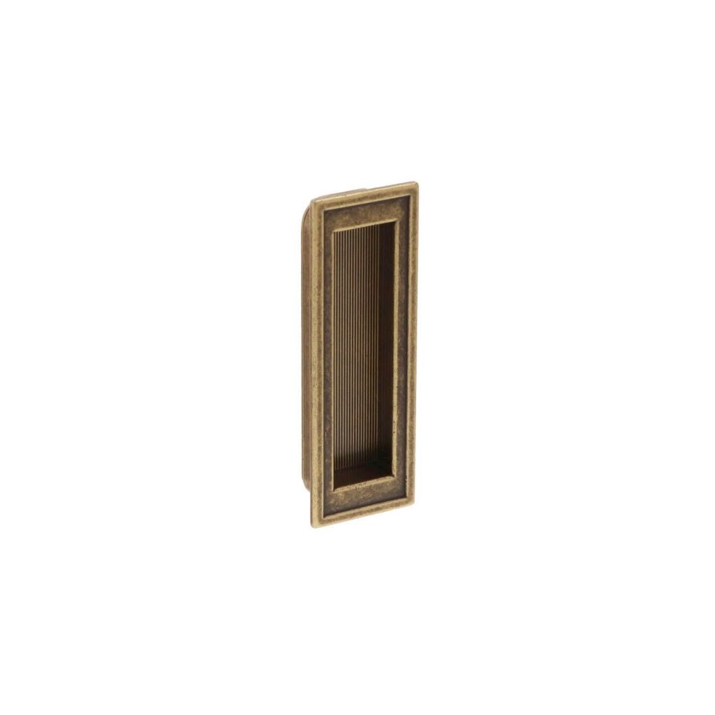 Poignée encastrée en zamac Entraxe 96mm Florence antique - Marron, Zamak