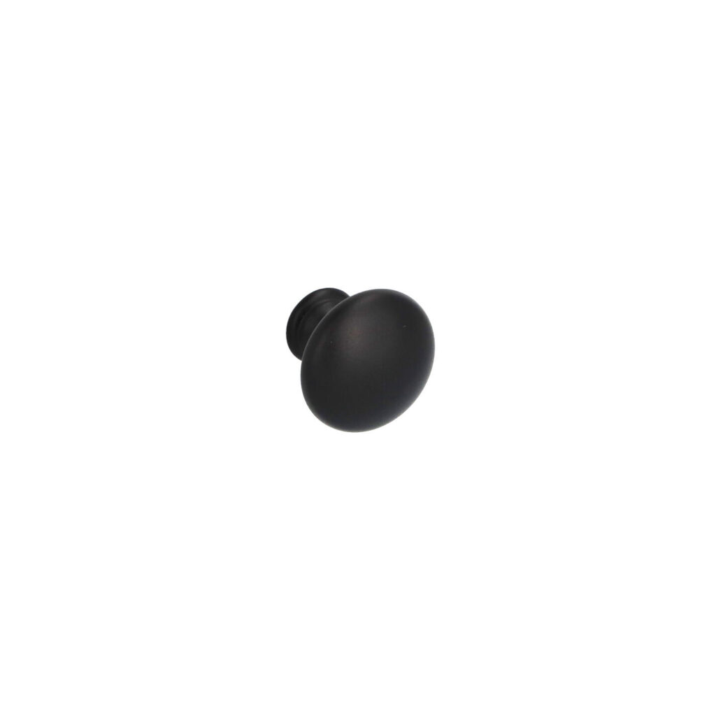 Bouton pour meubles en zamac Diamètre 25mm Vernis noir mat - Zamak