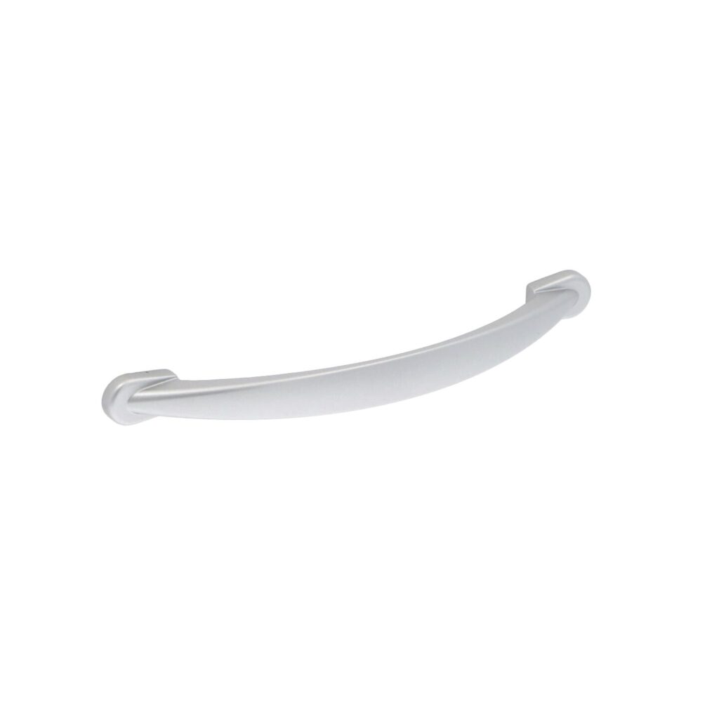 Poignée pour meubles en zamac Entraxe 128mm Aluminium mat verni - Gris / argent, Zamak