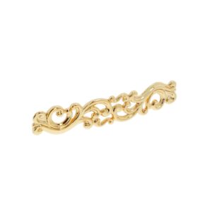 Poignée pour meubles en zamac Entraxe 128mm plaqué or – Jaune / doré, Zamak