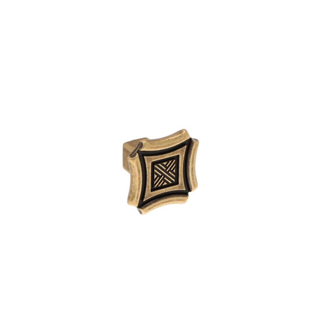 Bouton pour meubles en zamac Diamètre 34mm x 24 Florence antique Lot de 25 - Marron, Zamak