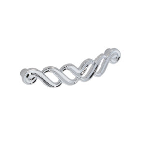 Poignée pour meubles en zamac Entraxe 96mm chrome poli Lot de 6 – Gris / argent, Zamak