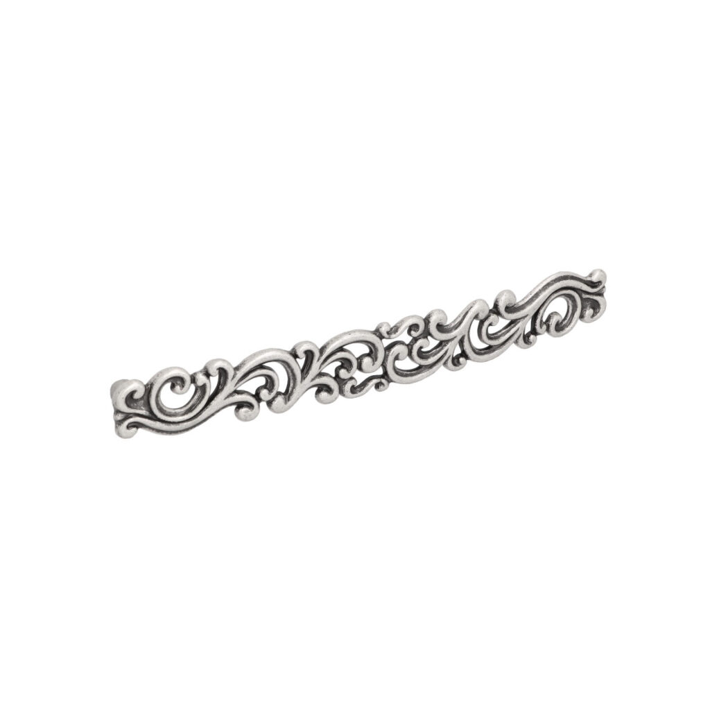 Poignée pour meubles en zamac Entraxe 192mm Vieil argent brillant Lot de 25 - Gris / argent, Zamak