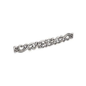Poignée pour meubles en zamac Entraxe 192mm Vieil argent brillant – Gris / argent, Zamak