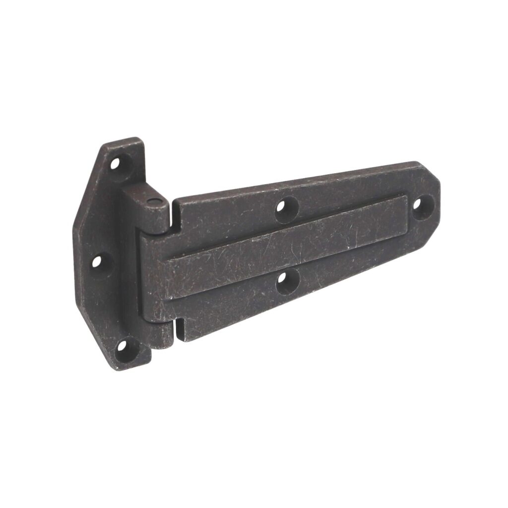 Charnière en zamac finition Fer noir vintage -124 x 25 mm- Élégante et robuste pour meubles au style classique ou vintage. - Zamak