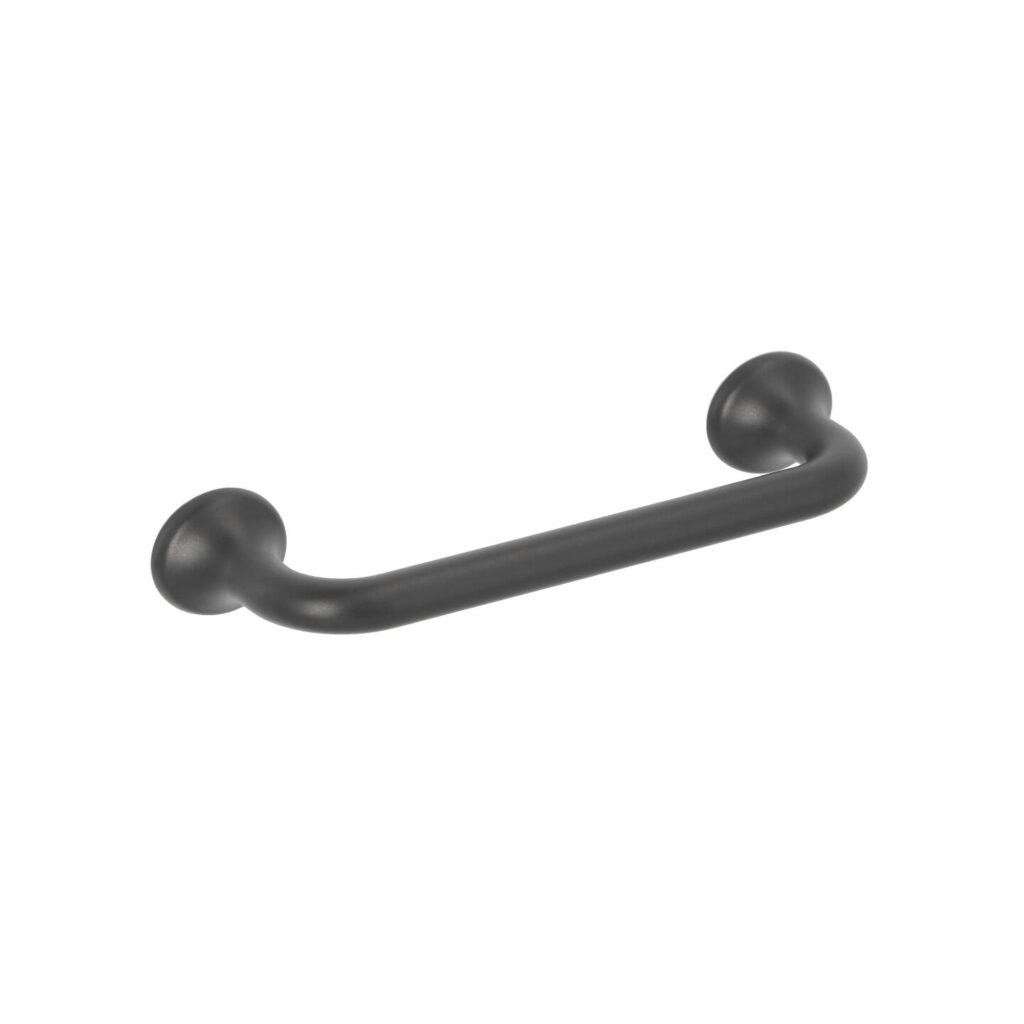 Poignée pour meubles en zamac Entraxe 96mm Vernis noir mat - Zamak