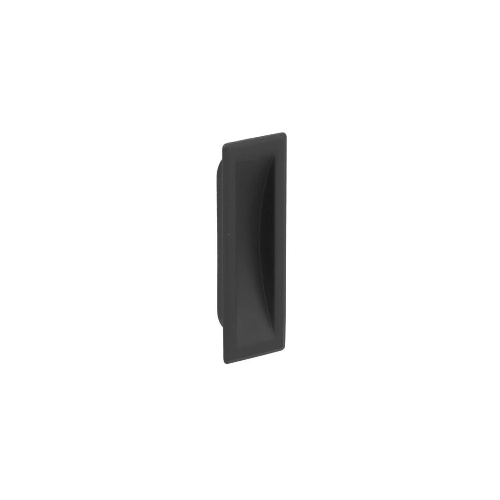 Poignée encastrée en zamac Entraxe 64mm Vernis noir mat Lot de 25 - Zamak