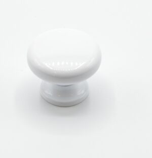 Bouton de meuble en zamac D 30 mm BLANC - Zamak