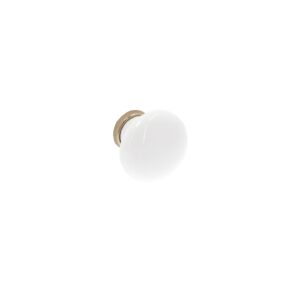Bouton pour meubles en zamac et Porcelaine Diamètre 31mm Plaqué or - Jaune / doré, Zamak